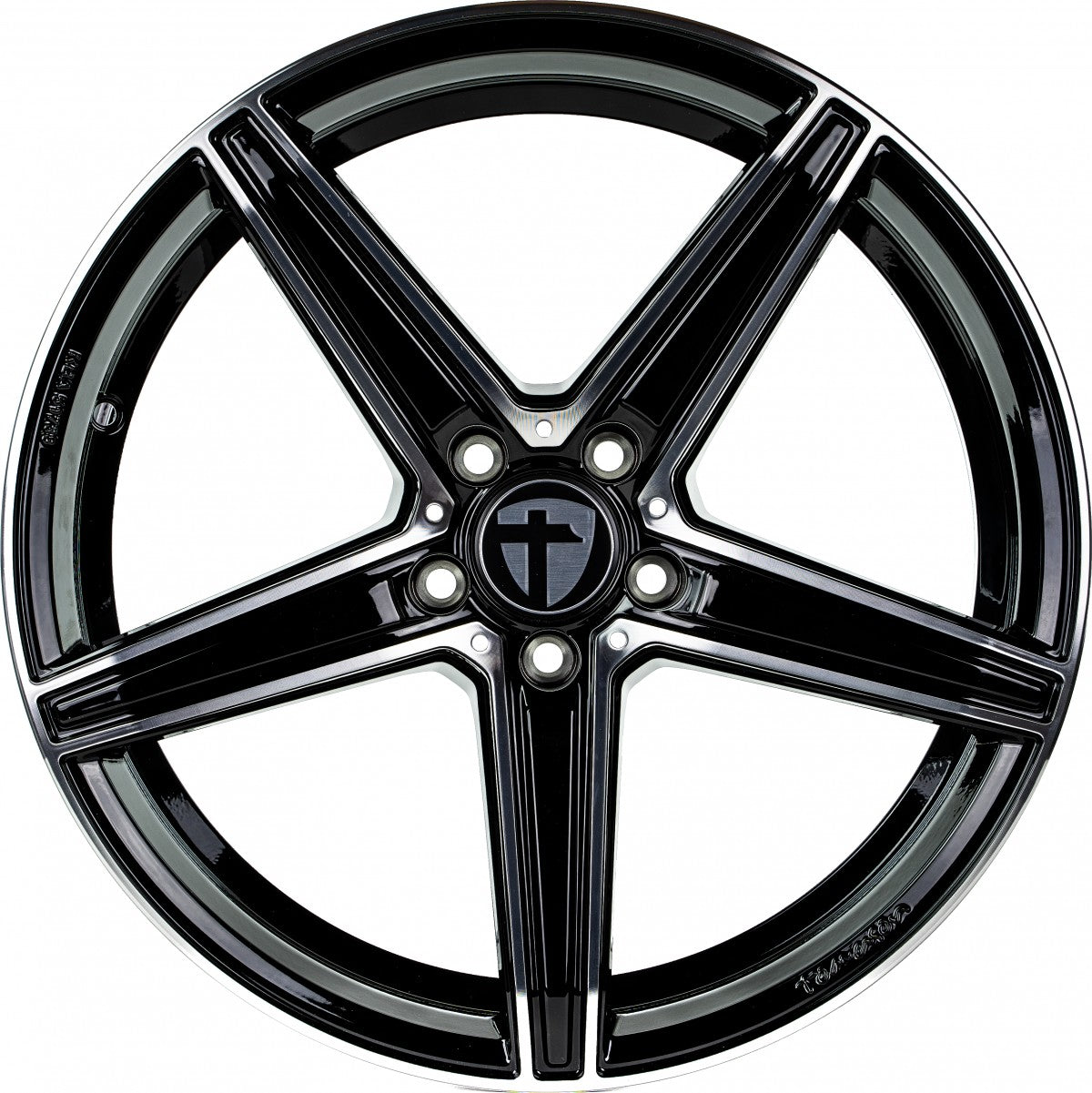 Tomason TN20 black polished 8.5x20 ET45 - LK5/112 ML72.6