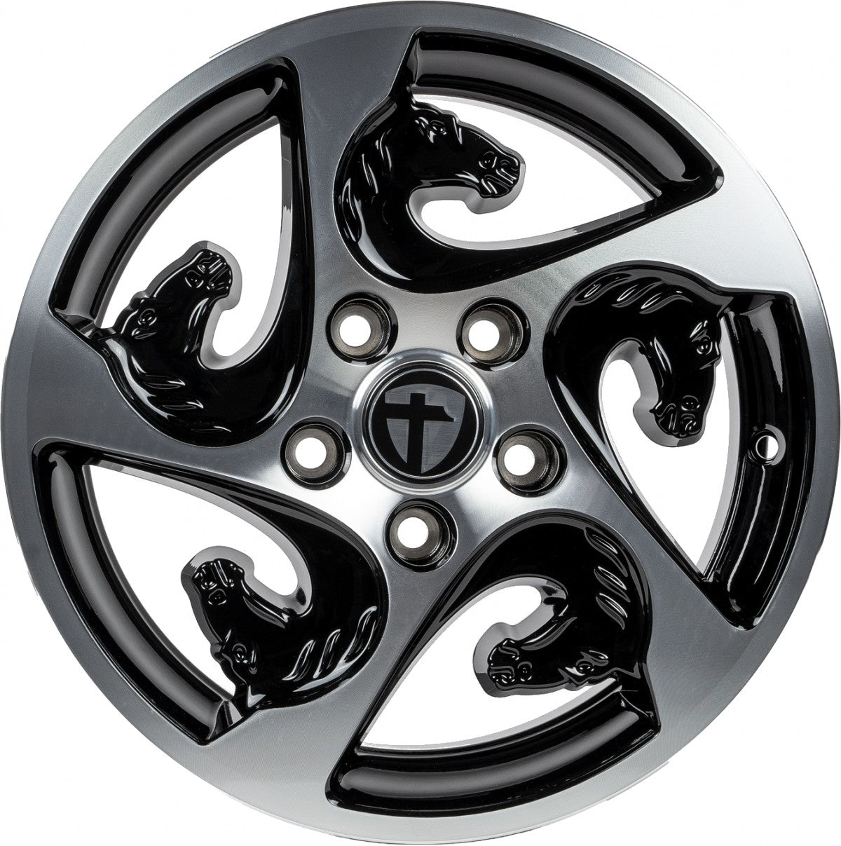 Tomason TR-Horse black polished 6x15 ET30 - LK5/112 ML66.5