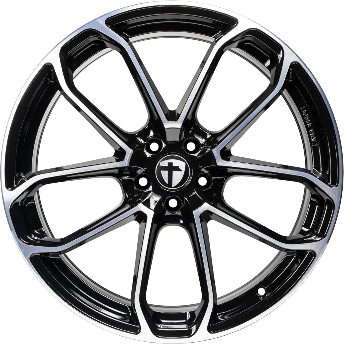 Tomason AR2 black polished 9.5x21 ET19 - LK5/112 ML66.6