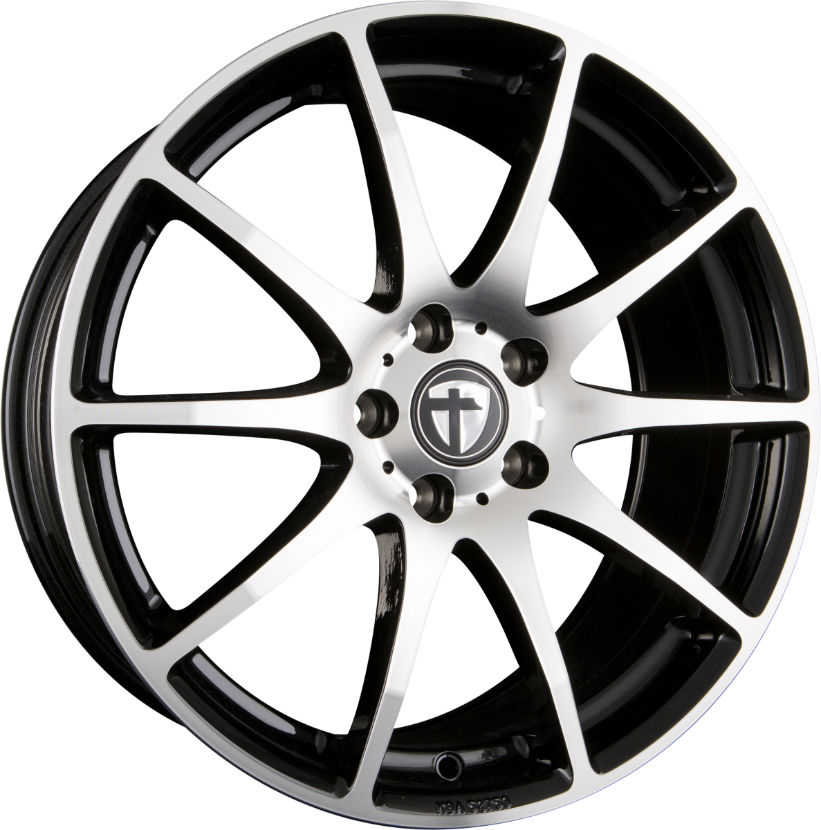 Tomason TN1 Flow black polished Alufelge 8x19 Zoll ET35 LK 5x112 ML66.6 – Bild 4