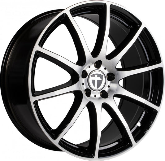 Tomason TN1 Flow black polished 9x19 ET35 - LK5/112 ML66.6