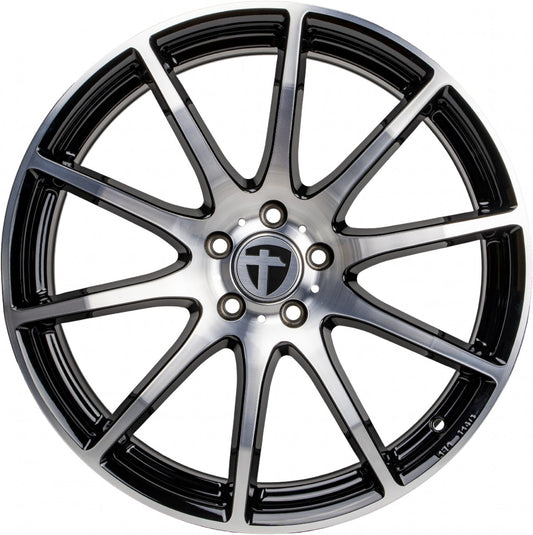 Tomason TN1 Flow black polished 9x19 ET45 - LK5/112 ML66.6