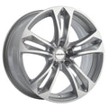 Carmani 5 Arrow kristallsilber Alufelge 7.5x17 Zoll ET38 LK 5x100 ML63.4