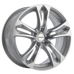 Carmani 5 Arrow kristallsilber Alufelge 7.5x17 Zoll ET38 LK 5x100 ML63.4