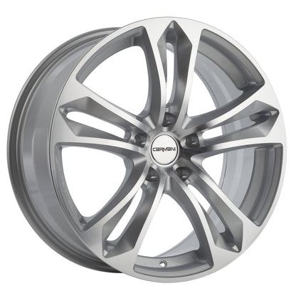 Carmani 5 Arrow kristallsilber Alufelge 7.5x17 Zoll ET38 LK 5x100 ML63.4