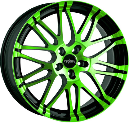 Oxigin 14 Oxrock neon green polish 8.5x18 ET50 - LK5/112 ML72.6