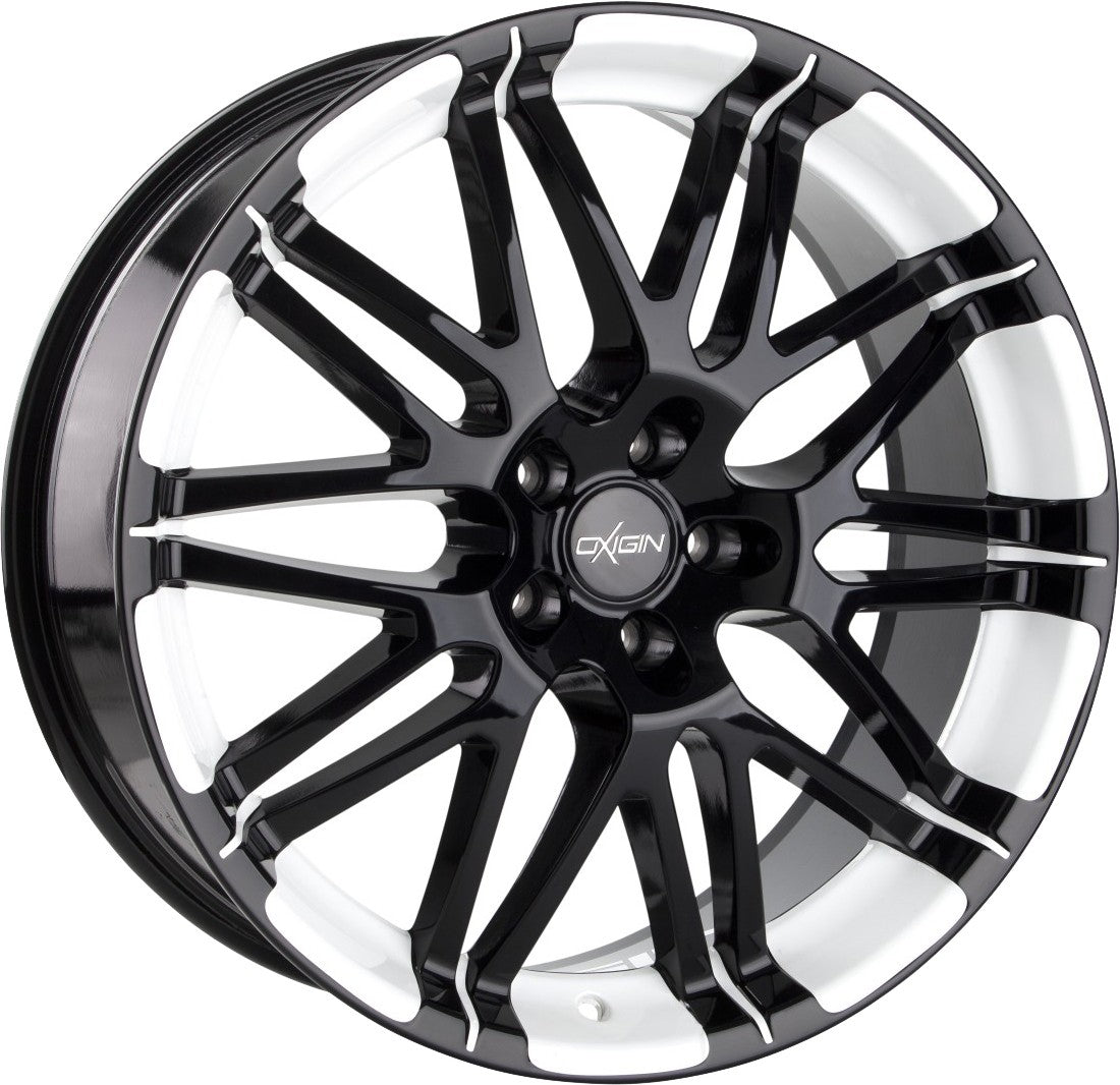 Oxigin 14 Oxrock black foil white Alufelge 7.5x17 Zoll ET35 LK 5x112 ML72.6