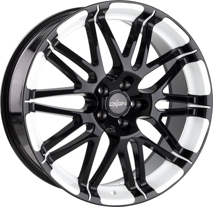 Oxigin 14 Oxrock black foil white Alufelge 7.5x17 Zoll ET35 LK 5x112 ML72.6
