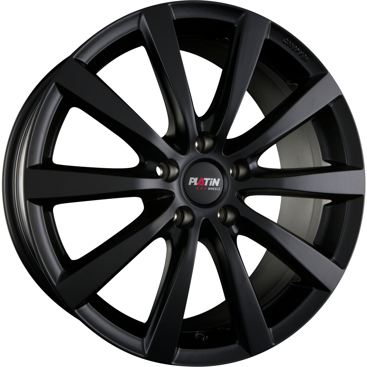 Platin P66 schwarz matt Alufelge 8x19 Zoll ET45 LK 5x108 ML72.6 – Bild 3