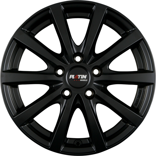 Platin P69 schwarz matt Alufelge 7.5x17 Zoll ET48 LK 5x108 ML72.6 – Bild 2