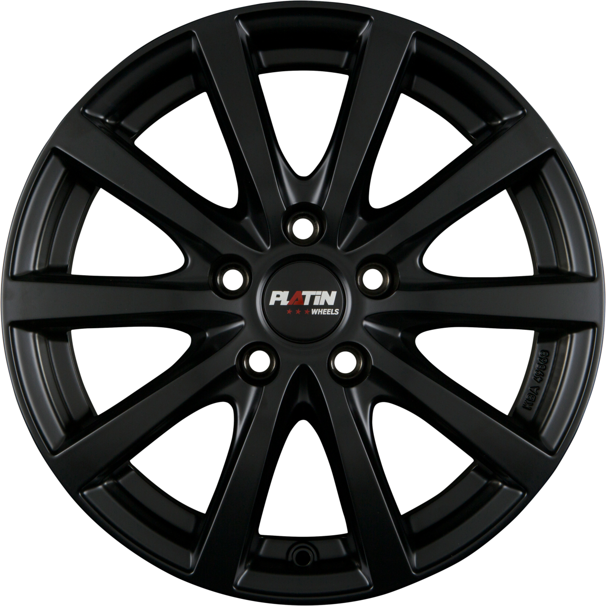 Platin P69 schwarz matt Alufelge 7.5x17 Zoll ET48 LK 5x108 ML72.6 – Bild 2