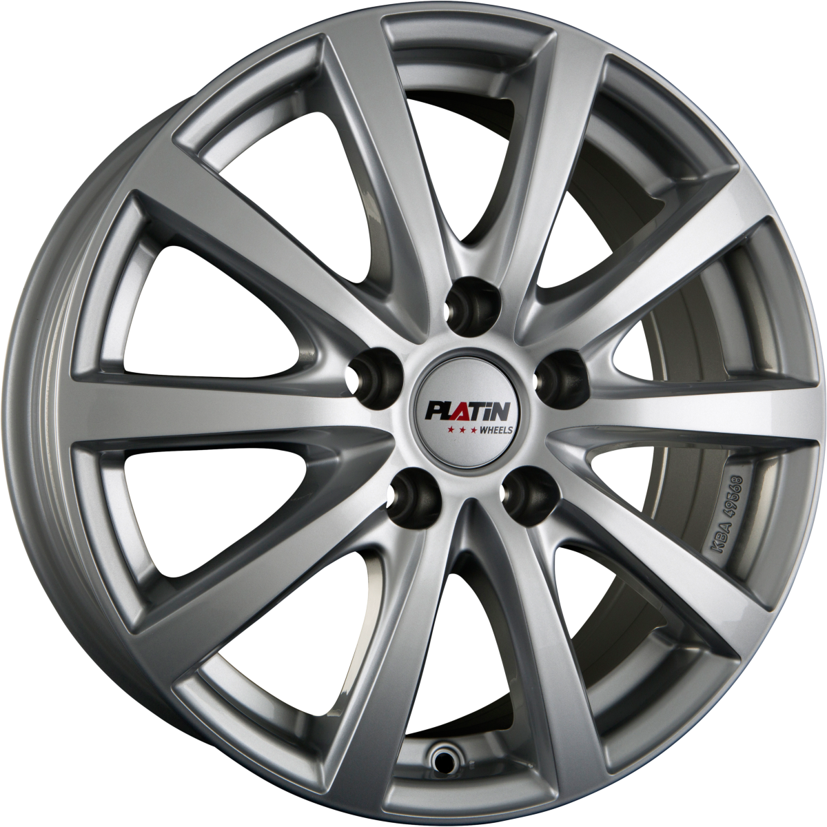 Platin P69 polarsilber Alufelge 8x18 Zoll ET35 LK 5x114.3 ML72.6 – Bild 3