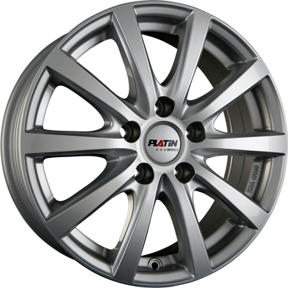 Platin P69 polarsilber Alufelge 8x18 Zoll ET35 LK 5x114.3 ML72.6 – Bild 3