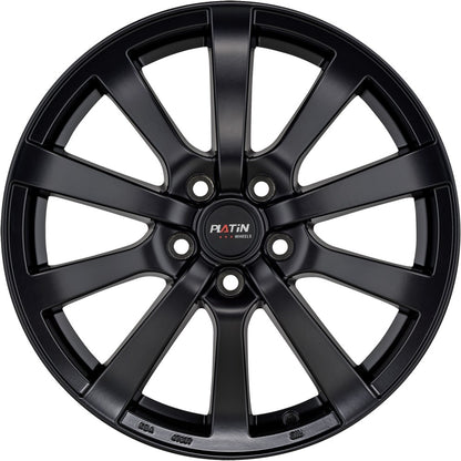 Platin P58 matt black Alufelge 8x18 Zoll ET45 LK 5x108 ML72.6 – Bild 2