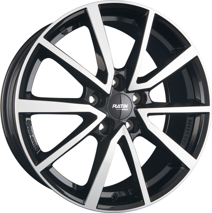 Platin P 95 Diamant Schwarz Frontpoliert Alufelge 6.5x16 Zoll ET32 LK 4x108 ML65.1 – Bild 2