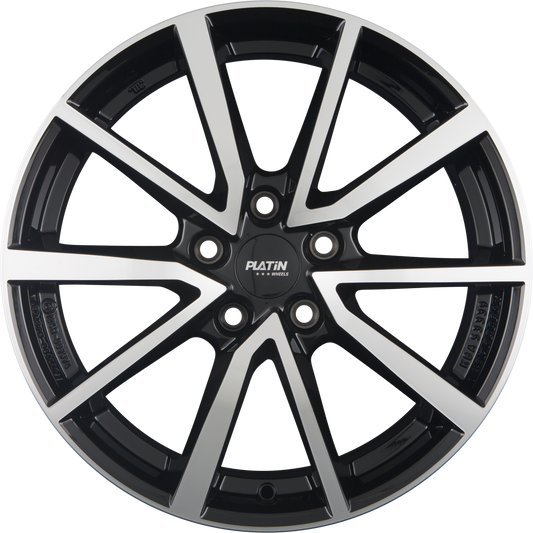 Platin P 95 Diamant Schwarz Frontpoliert Alufelge 6.5x17 Zoll ET46 LK 5x112 ML57.1