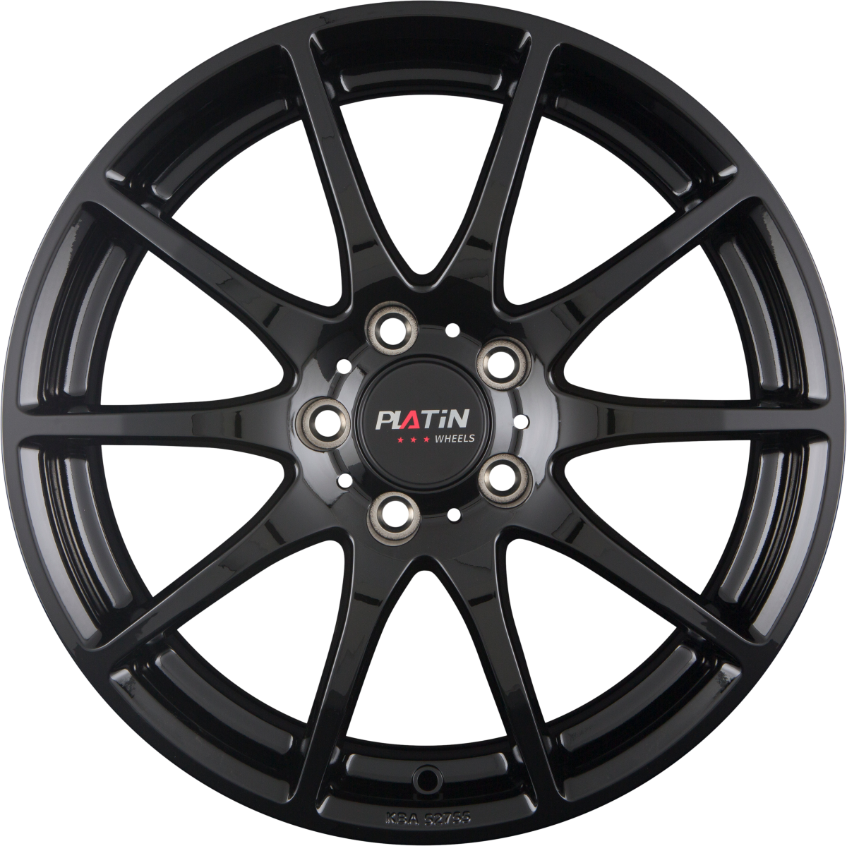 Platin P 113 Black Painted Alufelge 8x20 Zoll ET35 LK 5x112 ML66.6 – Bild 4