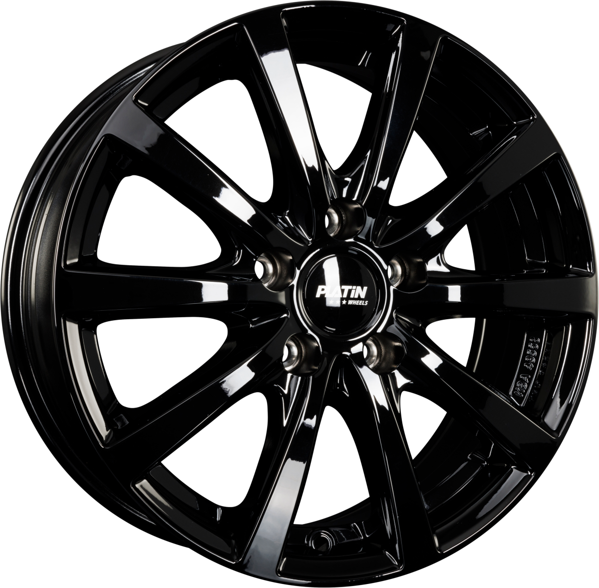 Platin P 69 Black Shiny Alufelge 8x18 Zoll ET35 LK 5x120 ML72.6 – Bild 5