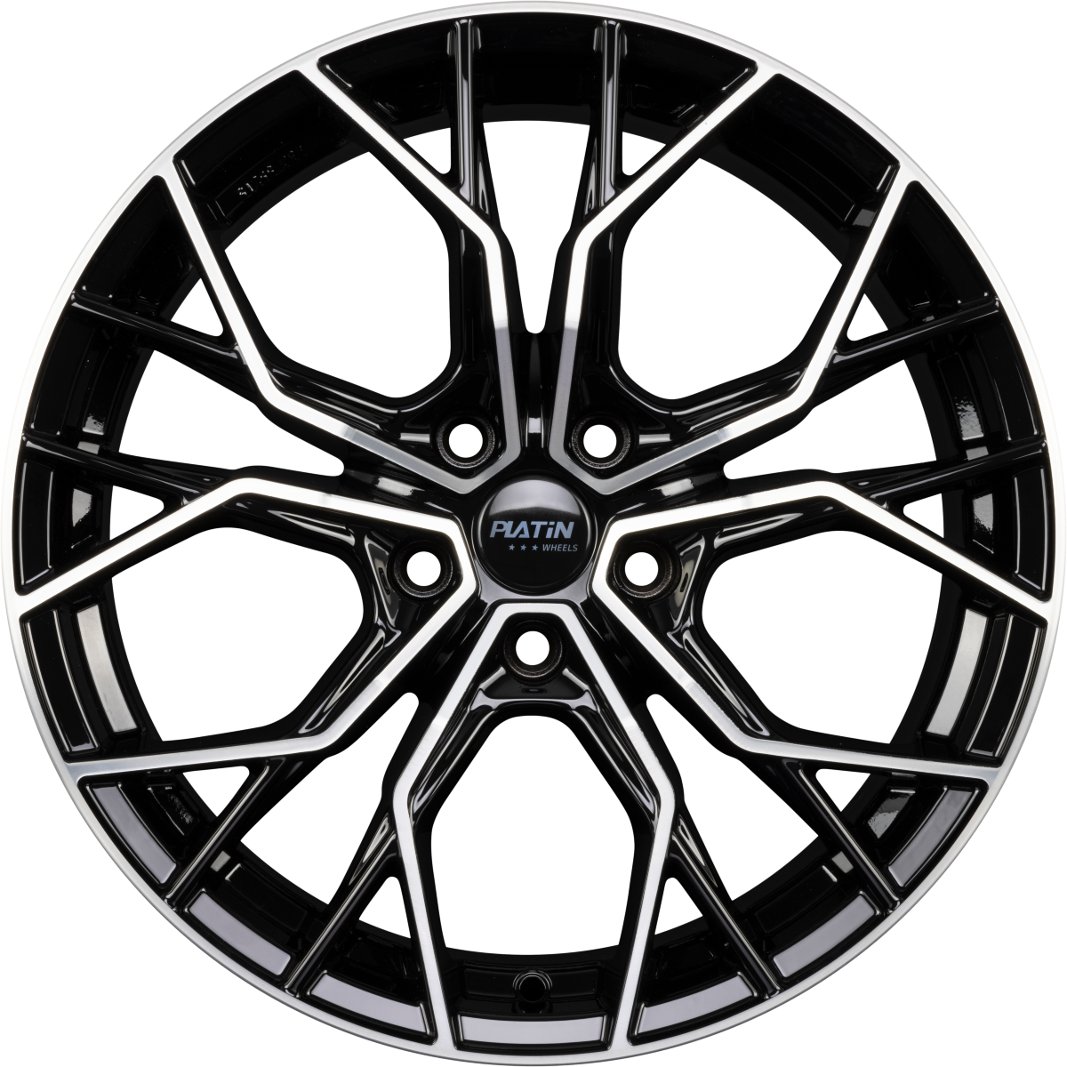 Platin P 118 Black Polished Alufelge 7.5x18 Zoll ET42 LK 5x108 ML73.1 – Bild 4