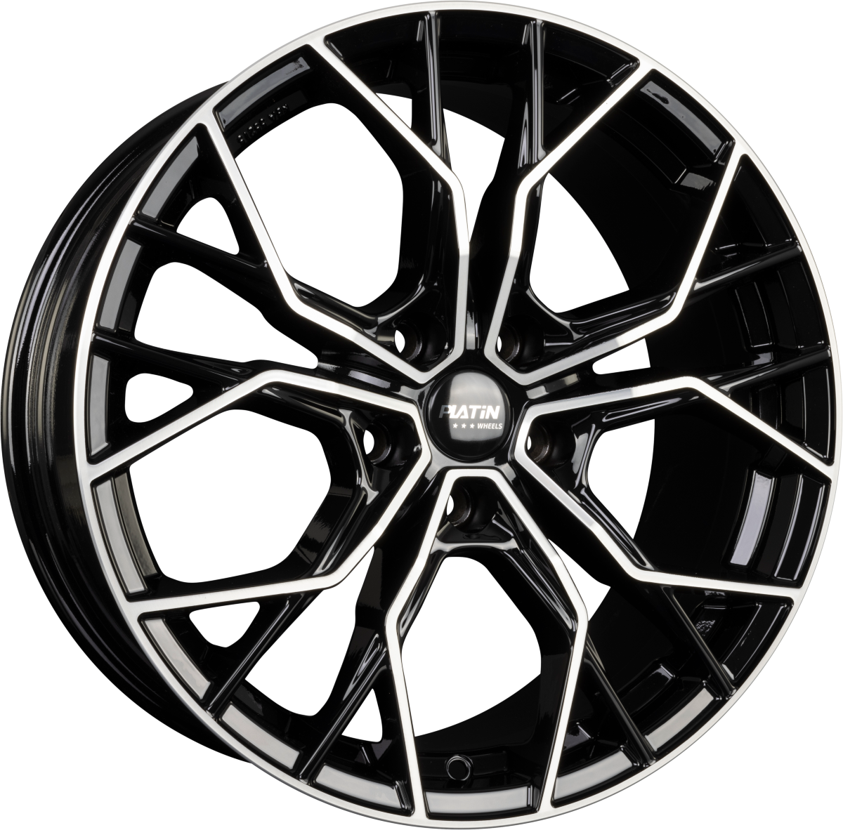 Platin P 118 Black Polished Alufelge 7.5x18 Zoll ET42 LK 5x108 ML73.1 – Bild 5