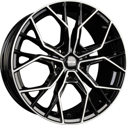 Platin P 118 Black Polished Alufelge 7.5x18 Zoll ET42 LK 5x108 ML73.1 – Bild 5