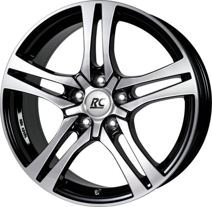 Brock / RC RC26 Schwarz Glanz Voll Poliert (SGVP) Alufelge 7.5x18 Zoll ET44 LK 5x112 ML66.6 – Bild 3