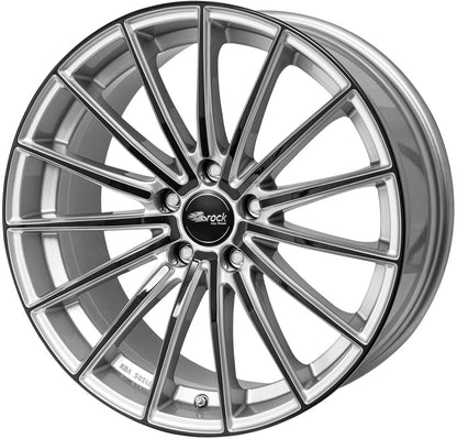 Brock B36 kristallsilber-black lackiert Alufelge 8x18 Zoll ET45 LK 5x112 ML66.6