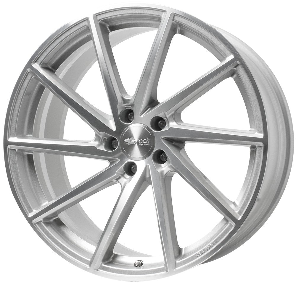 Brock B37 kristallsilber front-poliert Alufelge 9x20 Zoll ET25 LK 5x120 ML74.1