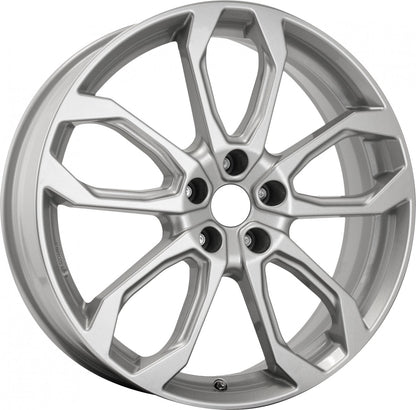 RC-Design RE1 kristallsilber 6.5x20 ET33 - LK5/114.3 ML66.1
