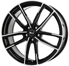 Brock B38 schwarz front-poliert Alufelge 8x18 Zoll ET44 LK 5x112 ML57.1