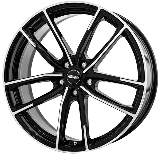 Brock B38 schwarz front-poliert 8x19 ET33 - LK5/110 ML65.1