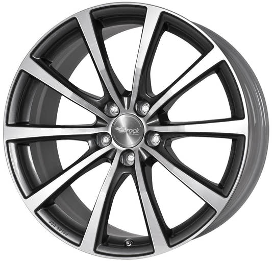 Brock B32 himalaya-grey front-poliert 9.5x20 ET44 - LK5/112 ML66.7
