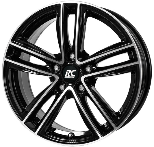RC-Design RC27 schwarz front-poliert 6.5x16 ET50 - LK5/114.3 ML67.1