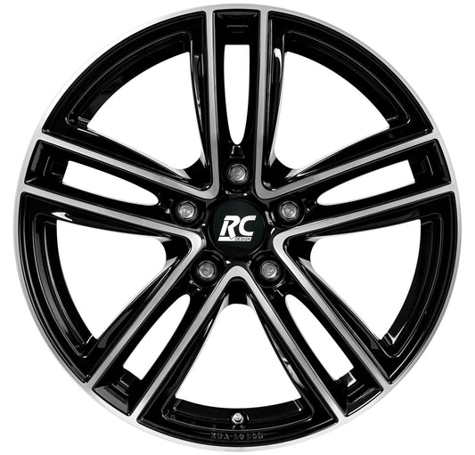 RC-Design RC27 schwarz front-poliert 6.5x16 ET50 - LK5/114.3 ML67.1