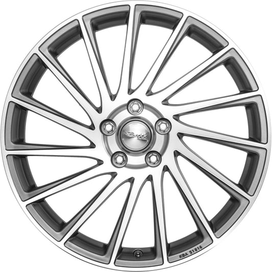 Brock B39 ferric grey voll-poliert 7x17 ET40 - LK5/112 ML57.1