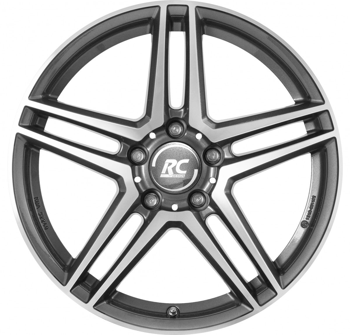 RC-Design RCD17 himalaya-grey front-poliert Alufelge 8.5x19 Zoll ET62 LK 5x112 ML66.6 – Bild 2
