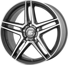 RC-Design RCD17 himalaya-grey front-poliert Alufelge 6.5x17 Zoll ET44 LK 5x112 ML66.6