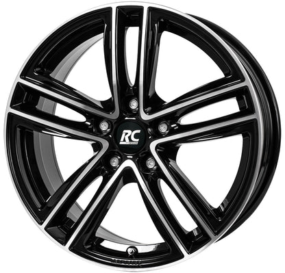 RC-Design RC27 schwarz front-poliert 7.5x17 ET51 - LK5/100 ML57.1