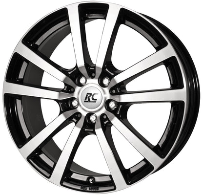 RC-Design RC25T schwarz front-poliert Alufelge 7x17 Zoll ET51 LK 5x112 ML66.6