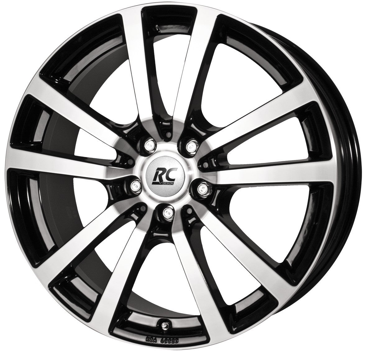 RC-Design RC25T schwarz front-poliert Alufelge 7x17 Zoll ET55 LK 5x120 ML65.1