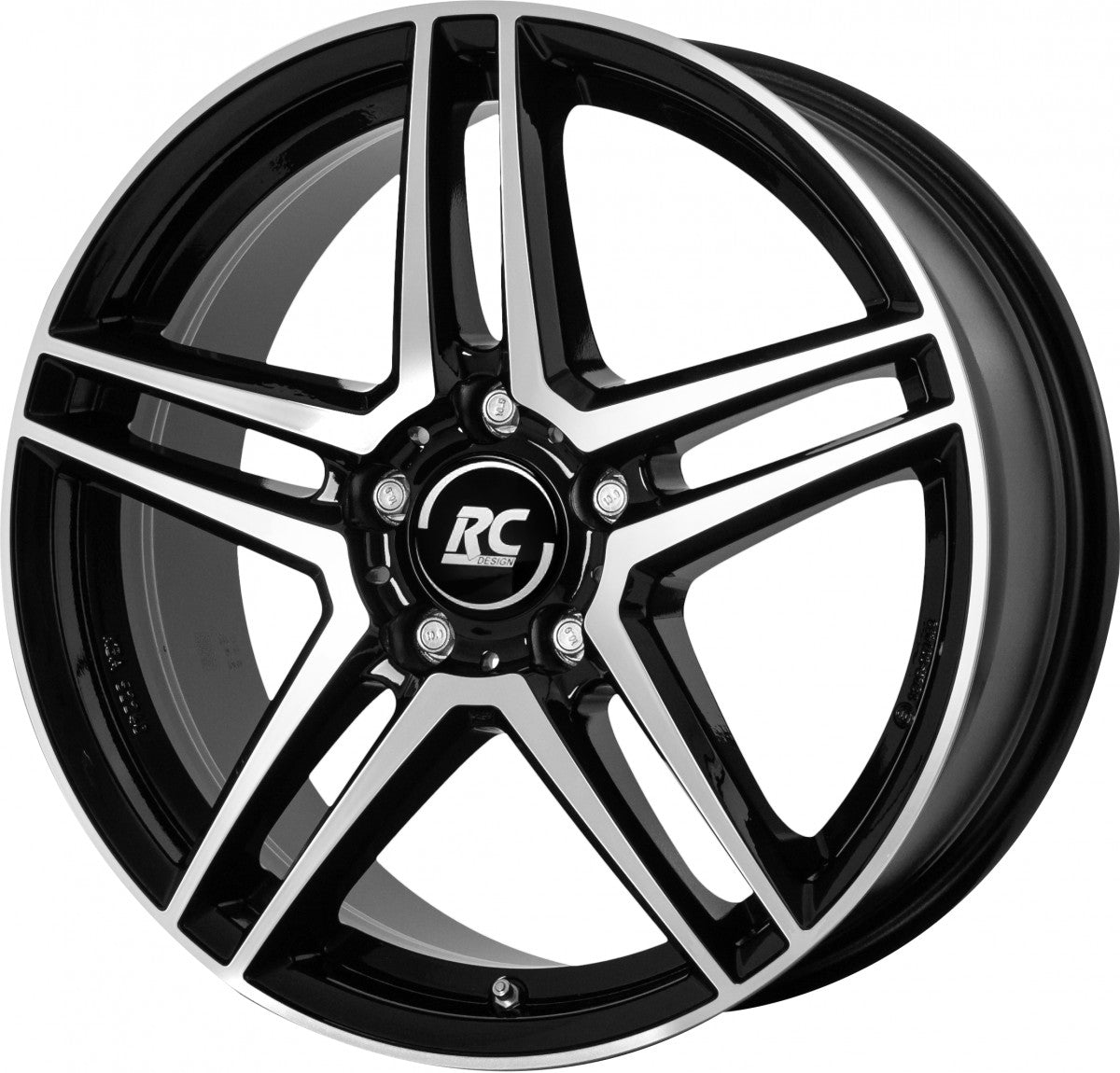 RC-Design RCD17 schwarz front-poliert Alufelge 8.5x19 Zoll ET54 LK 5x112 ML66.6