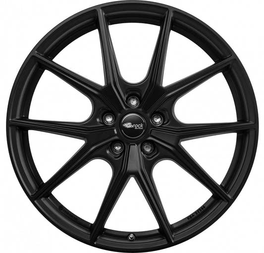 Brock B40 satin-black lackiert 9x19 ET45 - LK5/114.3 ML70.7
