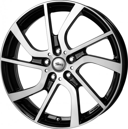 Brock EB1 schwarz front-poliert 5x19 ET28 - LK5/112 ML66.7