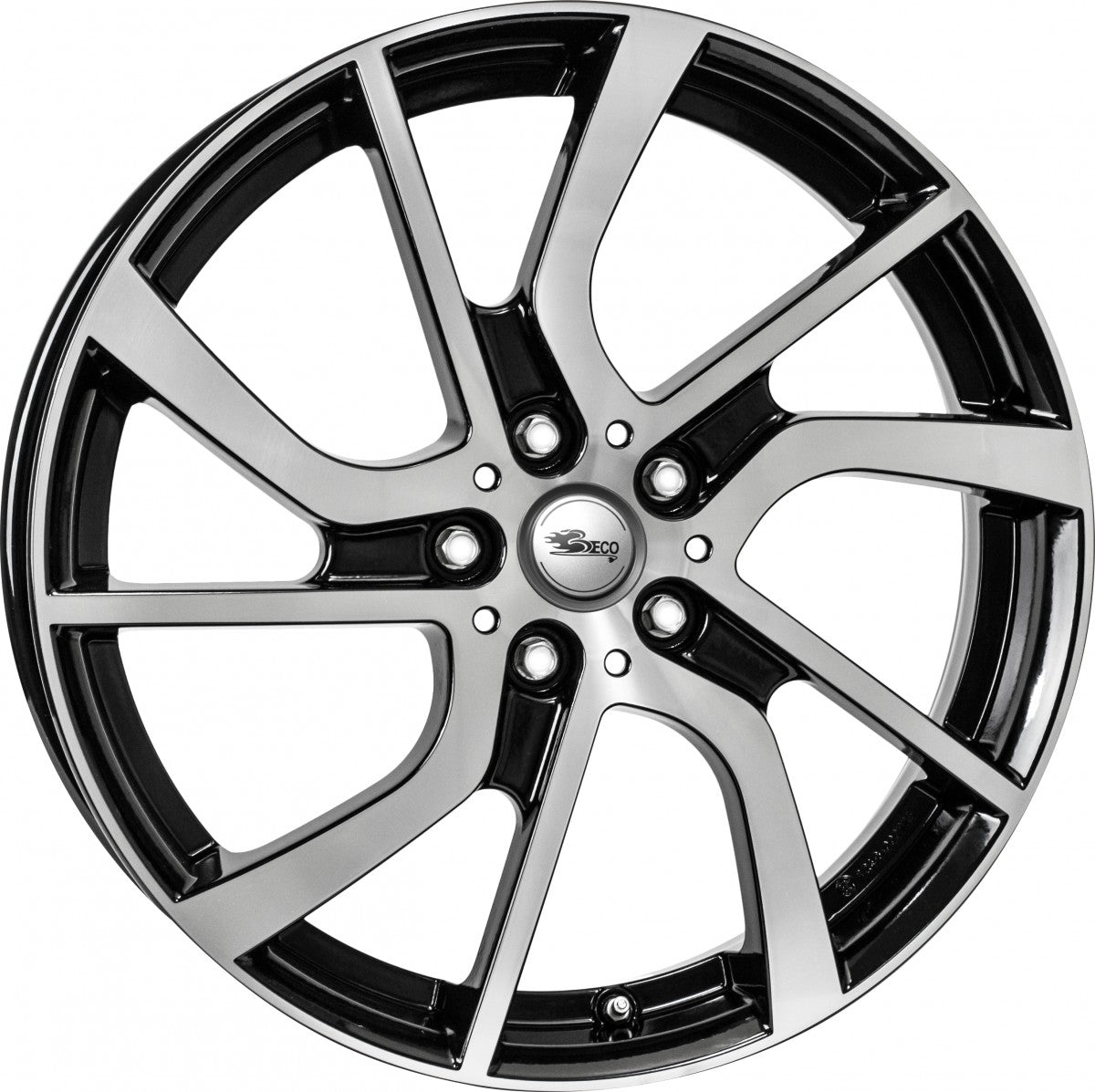Brock EB1 schwarz front-poliert 5x19 ET28 - LK5/112 ML66.7