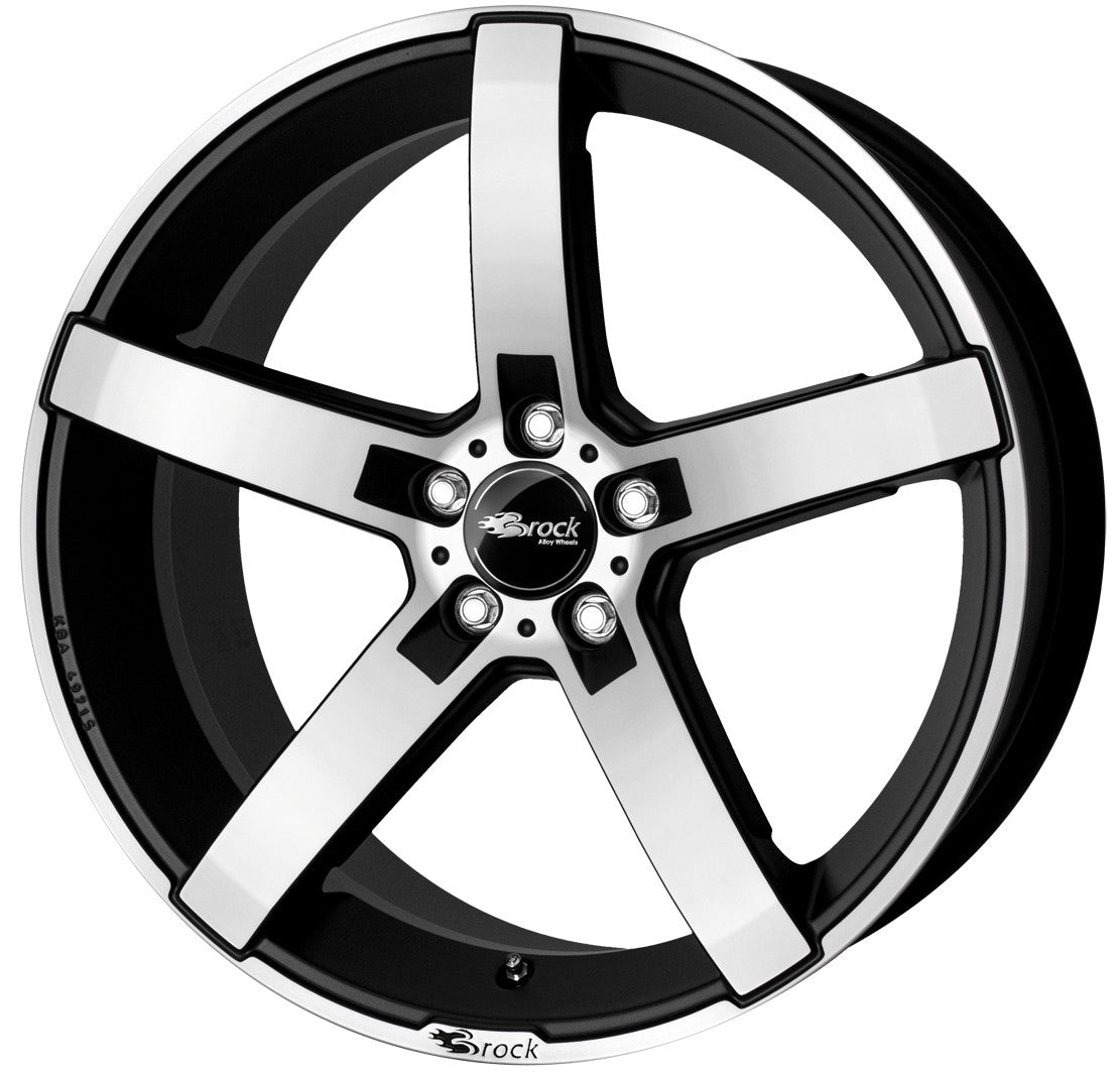 Brock B35 schwarz-matt front-poliert Alufelge 9x20 Zoll ET35 LK 5x112 ML66.7