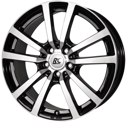 RC-Design RC25T schwarz front-poliert 6.5x16 ET60 - LK5/160 ML65.1