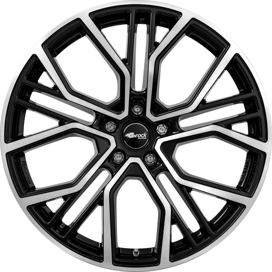 Brock B41 schwarz front-poliert 8.5x19 ET57 - LK5/112 ML66.6