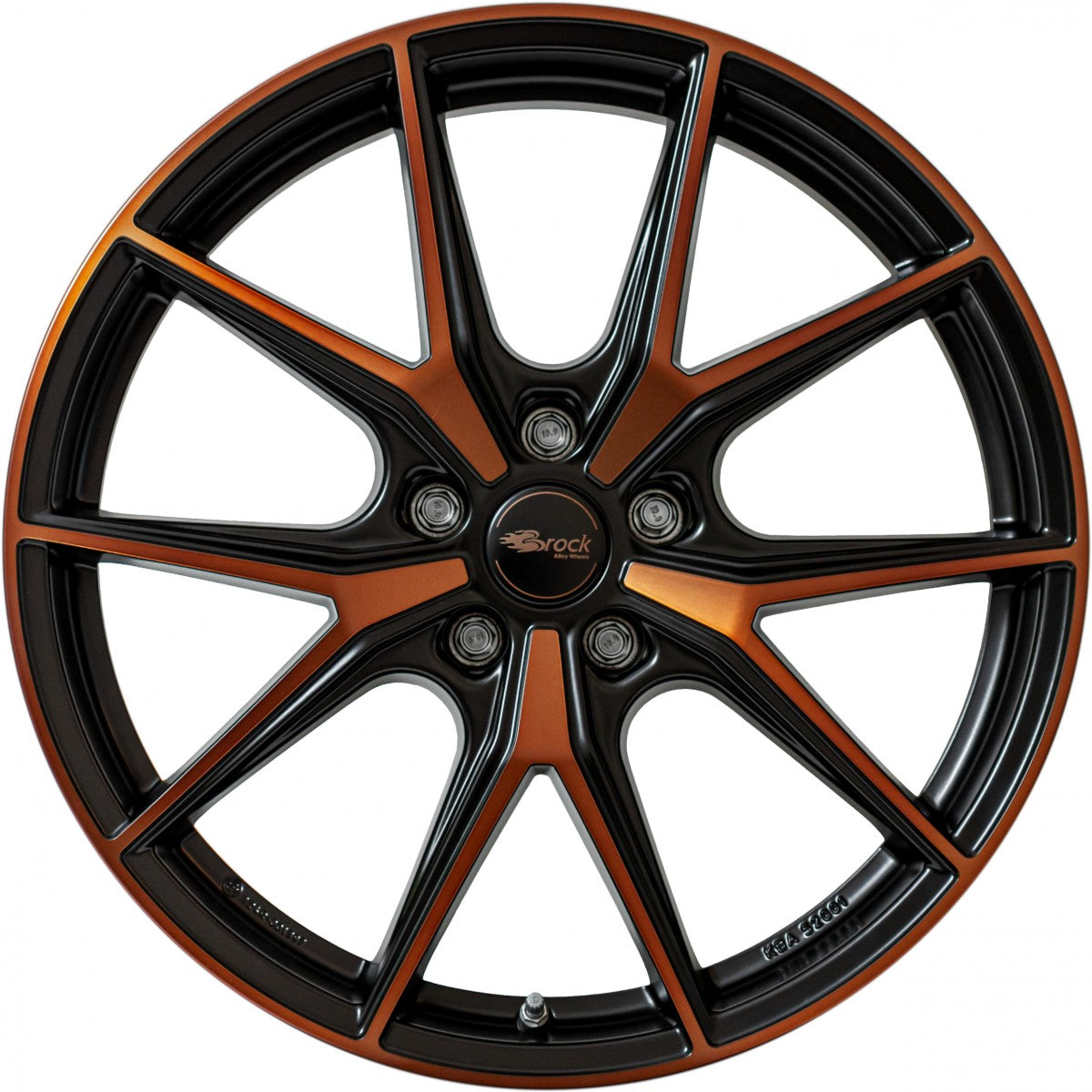 Brock B40 black-orange matt-lackiert 8x19 ET50 - LK5/112 ML57.1