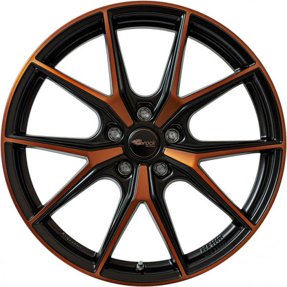 Brock B40 black-orange matt-lackiert 8x19 ET50 - LK5/112 ML57.1