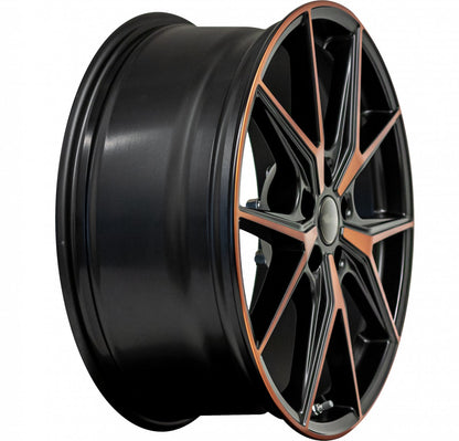 Brock B40 black-orange matt-lackiert 8x19 ET49 - LK5/112 ML57.1